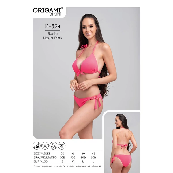 Origami Bikini 25 Basic Neon Pink háromszög