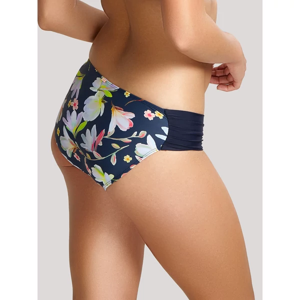 Panache Florentine ráncolt oldalú bikinialsó - Navy Floral