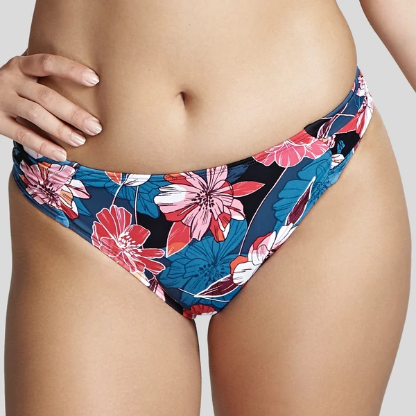 Panache Anya Riva ráncolt bikinialsó - Kék virágos
