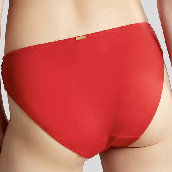 Panache Anya Riva ráncolt bikinialsó - Tűzpiros