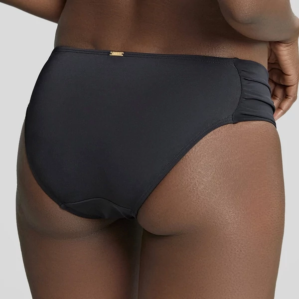 Panache Anya Riva ráncolt oldalú bikinialsó - Fekete