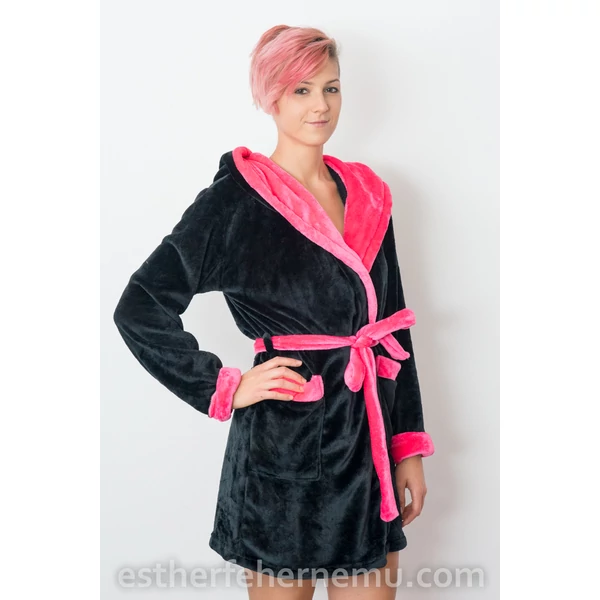 Norielle köntös - Mrs fekete-pink