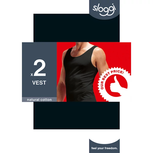 Sloggi Men 24/7 SH 02 Vest 2P férfi trikó