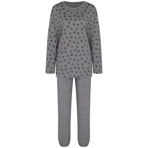 Triumph Endless Comfort PK LSL pizsama - Dark Grey Melange