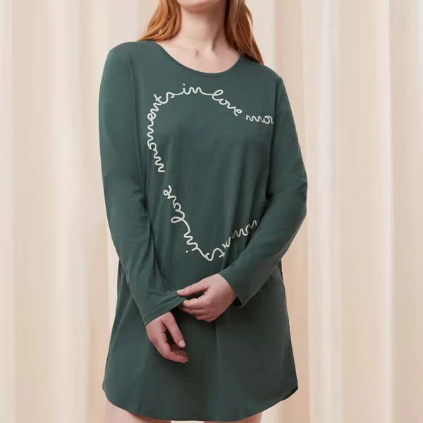 Triumph hálóing Nightdresses NDK 03 LSL - Smoky Green