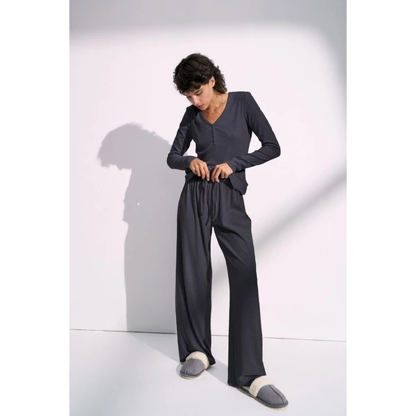 Triumph Mix & Match LSL Soft pizsama - Sötétszürke