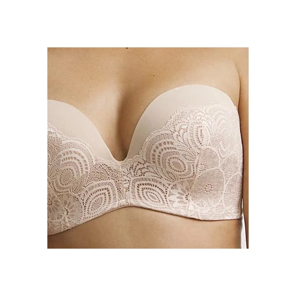 Wonderbra New Refined Glamour Ultimate Strapless melltartó - Creamy Pearl