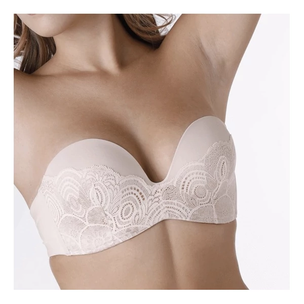 Wonderbra New Refined Glamour Ultimate Strapless melltartó - Creamy Pearl